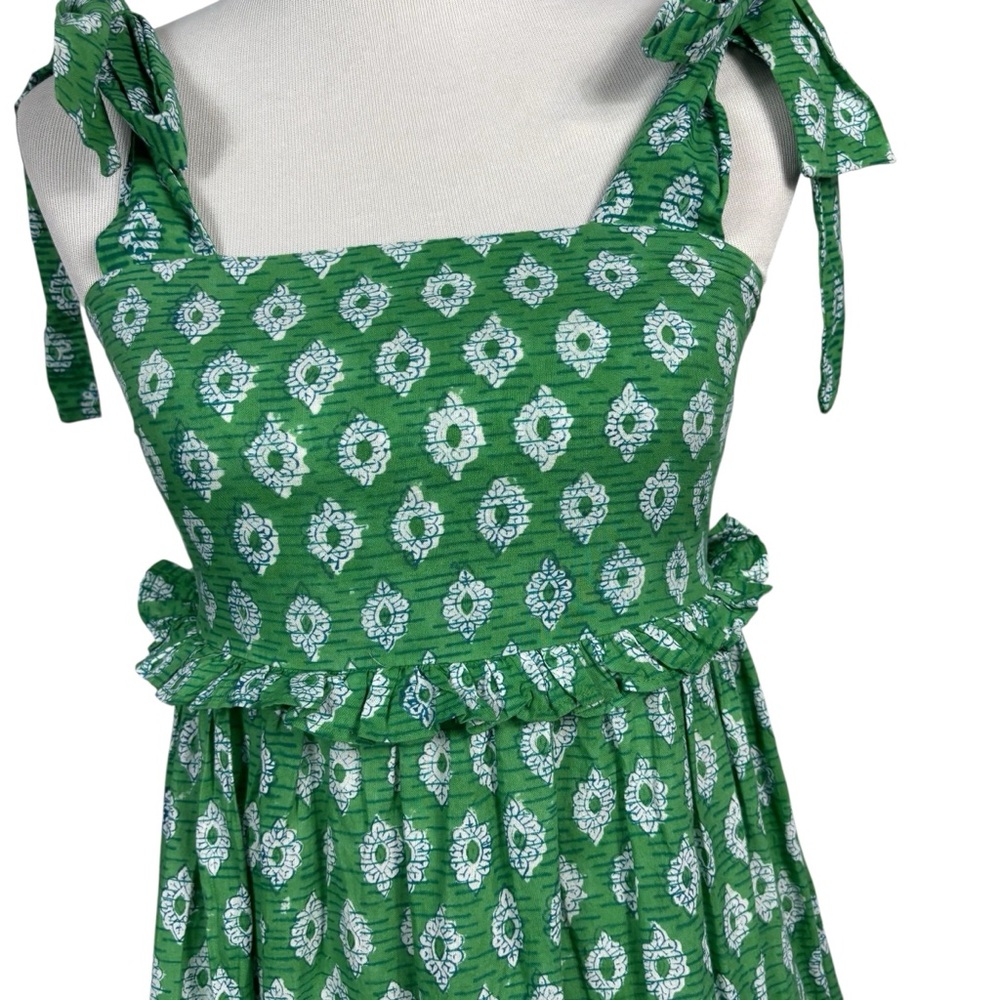 Anna Cate Eliza Green Maxi Dress Floral Summer Boho Size XS - Picture 4 of 7